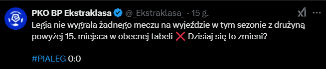 FATALNA SERIA Legii Warszawa w tym sezonie na wyjeździe xD